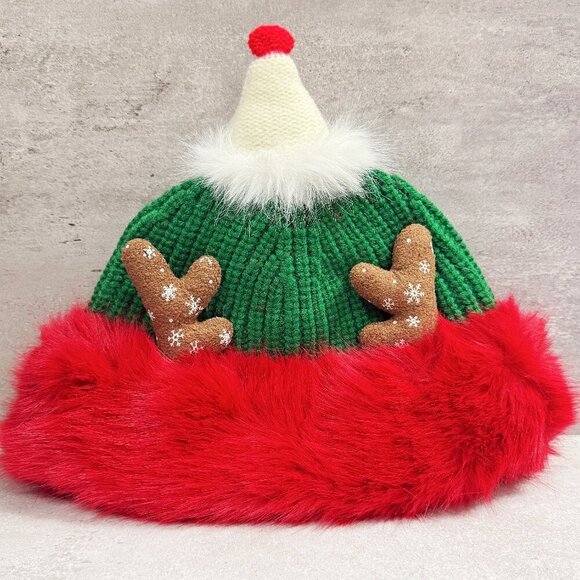 Christmas Elf Hat, Christmas Reindeer Hat, Santa Hat, Christmas Knitted Hat - Picture 3 of 8